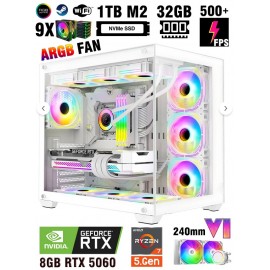 MSI Gaming - RTX5060 8GB ∣ 32GB RAM ∣ 1TB M.2 SSD Sıvı Soğutma